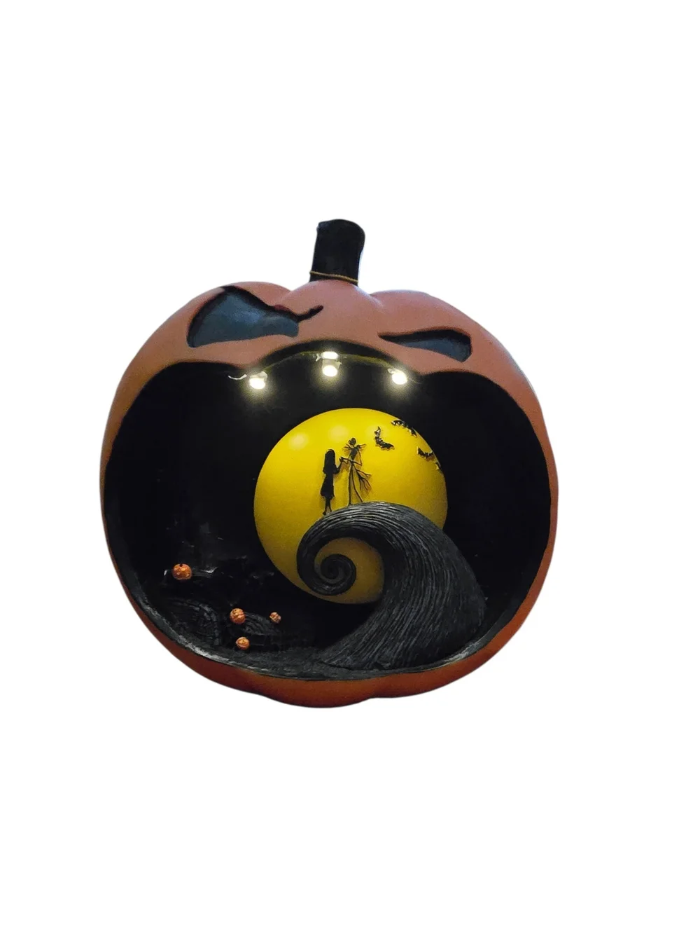 Halloween Pumpkin Shadowbox Wall Decor with Yellow Moon